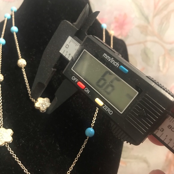 Vintage Sterling & Turquoise Satellite Necklace - Picture 5 of 11